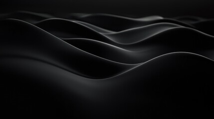 Wall Mural - a black and white image of a wave with a black background