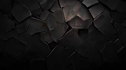 Wall Mural - a black and white photo of a wall with many cracks and holes