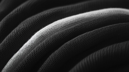 Canvas Print - a close up of a black and white striped fabric