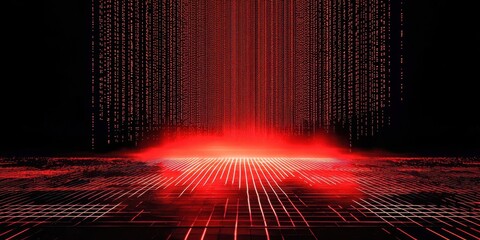 Red background with a red line
