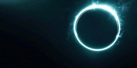 Wall Mural - Blue circle with a white border