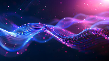 Wall Mural - data waves. modern neon abstract backdrop. virtual ciberspace. technology background. web design ill