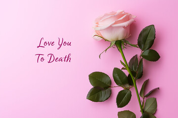 Minimalistic design with a single rose and 