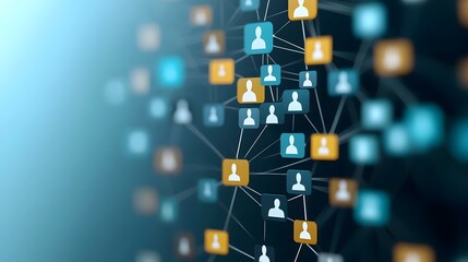Aufkleber - Seamless Digital Network for Talent Sourcing and Engagement in the Future Recruitment Ecosystem  Illustrated through a circular network featuring data driven talent management communication
