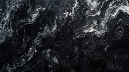 Poster - A black, white, and gray grainy, noisy background with an abstract swirl pattern. 