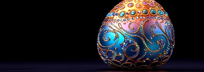 Wall Mural - colorful easter eggs in different styles