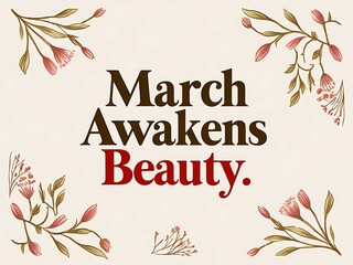 Wall Mural - March Awakens Beauty With Floral Accents