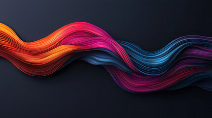 Poster - Dynamic abstract graphic with flowing lines in vibrant colors. smooth curves create sense of movement and energy, perfect for modern design projects