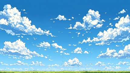 Wall Mural - Clouds over field. Open, outdoor background. For wallpapers or creative projects