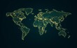 © CHONCHANOK PHOTO - A glowing world map showcasing digital connections and data flow across continents, emphasizing global communication and technology.