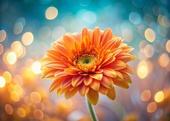 Wall Mural - Vibrant Orange Flower Bokeh Background - Soft Focus Floral Photography