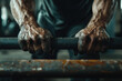 © Kieran - Close-up of hands gripping a heavy barbell with veins visible under effort.
