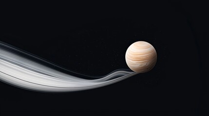 Wall Mural - planet spinning in vast space with swirling gases representing its continued rotation unaffected by 