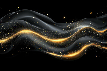 Wall Mural - black and gold abstract background