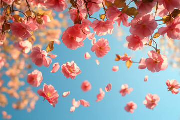 Canvas Print - Spring Flowers Falling