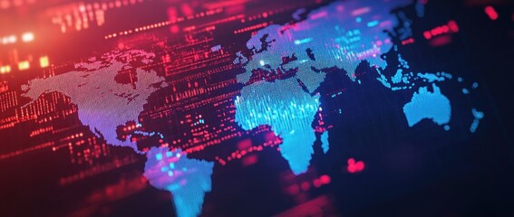 Global Network: A Digital World Map Visualization