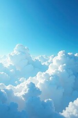 Wall Mural - Gentle undulations in the soothing blue expanse, cloud, sky