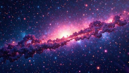 galactic sky with shiny stars, space, universe