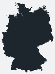 Wall Mural - Germany map. Just a simple border map. Shape of the country. Flat blank Germany outline. Vector boundary illustration.