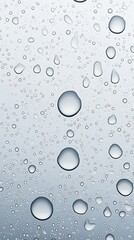 Wall Mural - A close-up of water droplets with clear light refractions, creating beautiful textures and patterns on a smooth white surface, showcasing the delicate interaction of light and water