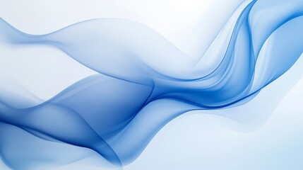 Poster - Flowing blue waves create a serene and calming atmosphere, reminiscent of gentle ocean breezes that inspire tranquility and creativity