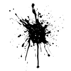 Wall Mural - The image showcases a dynamic abstract design of a white liquid splash against a black background, emphasizing its fluidity and motion.