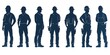 © Anusa - Construction worker silhouette profile image for building or engineering industry work scene