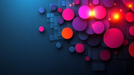 a vibrant 3d wallpaper showcasing a gradient of bright colors, combined with embossed bubble pattern