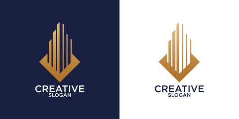 Wall Mural - building logo design inspiration