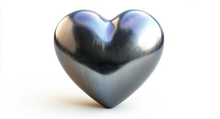 A luxurious metallic gold heart, 3D rendered, symbolizing love, perfect for Valentine's Day