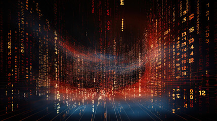 Abstract Digital Matrix Art