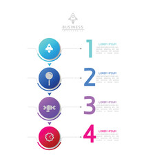 Wall Mural - vector business presentation connecting steps infographic template