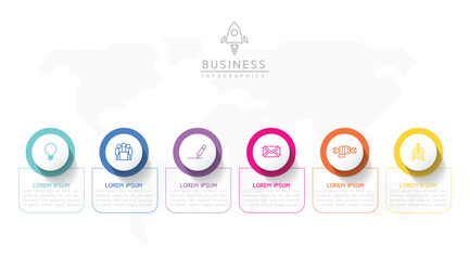 Wall Mural - vector business presentation connecting steps infographic template