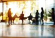 © Macrostock - Presentation, blur and workshop with business people in meeting for financial, speaker and company valuation. Investment report, asset management and budget portfolio with employees in office