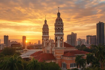 Wall Mural - The Wilayah Persekutuan Mosque in Kuala Lumpur Malaysia.