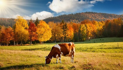 Canvas Print - cow in the field