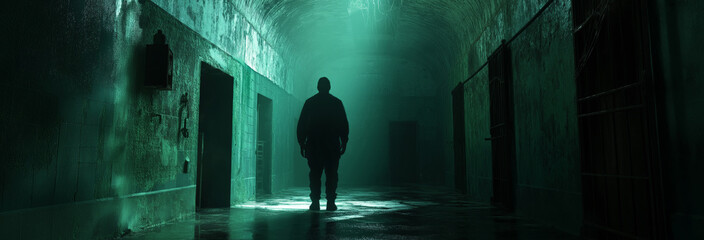 Wall Mural - dangerous prisoners, asylum, cinematic, dramatic lighting