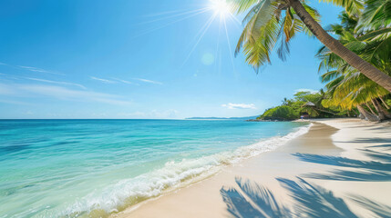 Wall Mural - beach with palm trees