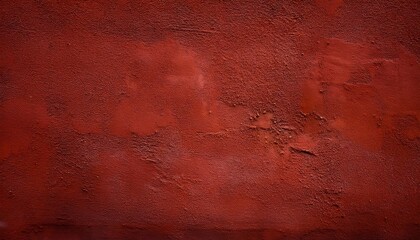 Canvas Print - Rough surface of a dark red wall with a textured concrete finish, providing a grunge aesthetic for backgrounds