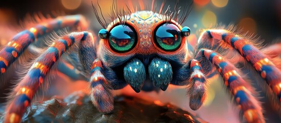 Wall Mural - captivating macro level photograph showcasing the extraordinary details and vivid colors of a strang