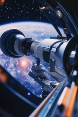 Wall Mural - a view of the earth from a space station