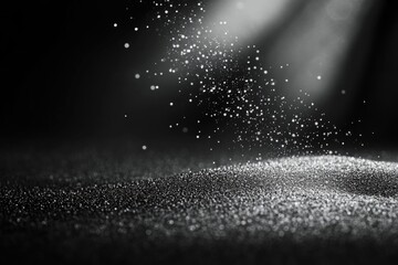 Wall Mural - a light beam in a black and white photo