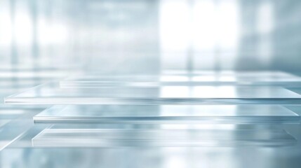 Stacked Glass Panels: A Modern Architectural Design