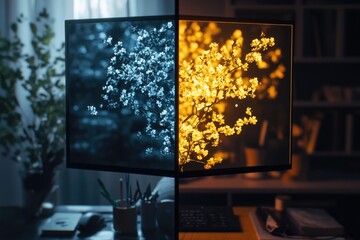 A digital image of a tree on a computer screen, suitable for use in presentations or as an illustration