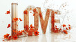 © Hilary - love sign with flowers