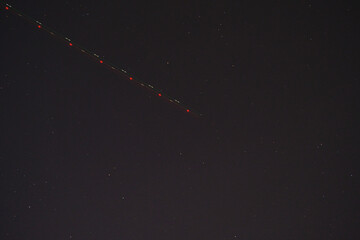Wall Mural - long exposure photo of million stars in the sky early morning