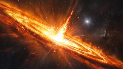 Wall Mural - explosive cosmic event captured in deep space galaxy surroundings digital art celestial environment 