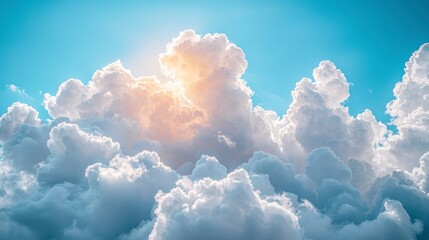 Canvas Print - Dramatic clouds illuminated by sunlight at sunset