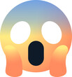 © icons gate - Screaming in Fear emoji face. surprised or shocked emoticon with open mouth and two hands to the sides of the head