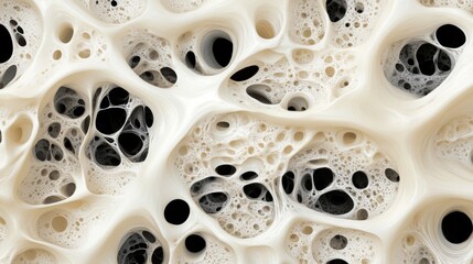 Poster - an intricate abstract pattern showcases a variety of organic shapes and soft colors, resembling natu